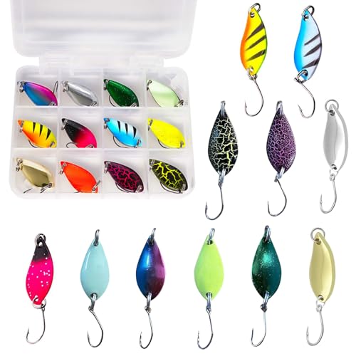 Set 12 Cucchiaini Da Pesca 3,5g - Ami Per Pesce Spada E Altri
