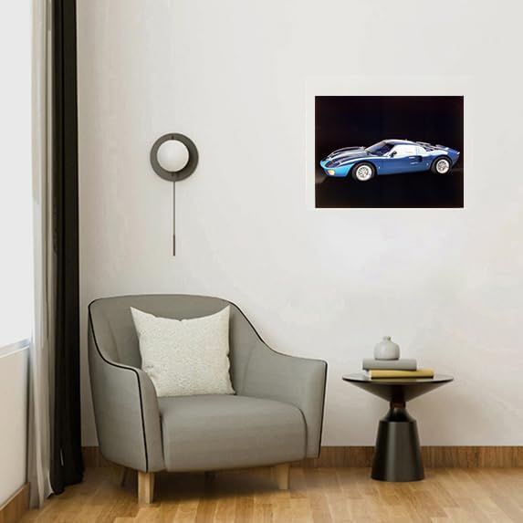 Miniatura 2 de 1965 - Póster decorativo para pared de automóvil Ford Gt 40 Mustang (16 x 20 pulgadas)