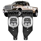 Nilight LED Fog Light Assembly Compatible with 2005 2006 2007 F250 F350 F450 F550 Super Duty 2005 Ford Excursion with Daytime Running Lights Driving Lamp Pair Plug and Play Driver and Passenger Side