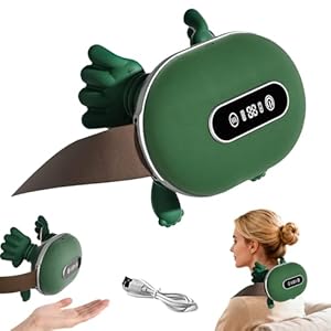 MassagegeräT, 4D NackenmassagegeräT, Heizendes Nacken, USB SchultermassagegeräT, 3 Massageeinstellungen & 2 Heizstufen, FüR Zuhause, BüRo, Reisen, Entspannen Sie Muskeln, Lindern MüDigkeit (B)