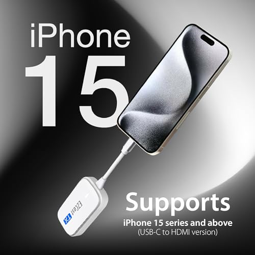 Image of EZCast Wireless USB-C to HDMI Transmitter and Receiver, DisplayPort Screen Mirror from iPhone 15 to TV, 1080p HD, HDMI Extender, Wireless Display from Tablet and laptops to HDTV projectors