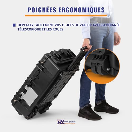 Valise de protection trolley Power Dynamics GIGCase42 robuste pour matériel de valeur - 7