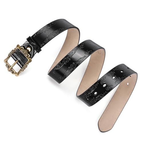 Womens Leather Belt Fashion Soft Waist Belt with Pin Buckle for Jeans Dress Leisure Pants4