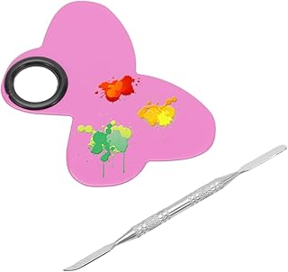 HONMEET 1 Conjunto De Paletas De Maquiagem Kit De Base De Maquiagem De Manicure Bandeja De Maquiagem Palete De Maquiagem Paleta De Esmalte Bandeja De Metal Kit De Maquiagem Bandeja De Aço