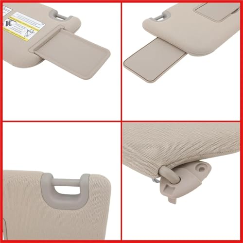 Pare-soleil gauche beige pour Infiniti QX60 et JX35 avec miroir éclairé - 5