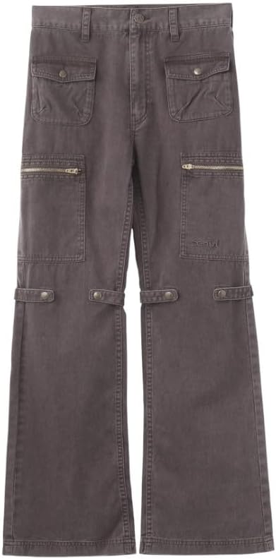 [エックスガール] カジュアルパンツ FADED MULTI POCKET FLARE PANTS レディース