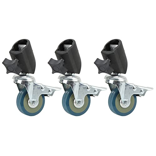 Image of Light Stand Swivel Casters Locking Caster Set with Brake for Photography Studio Video Equipment 22mm 3 Pack