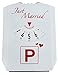 Produktbild Parkscheibe Just Married weiss rot schwarz 12x15cm
