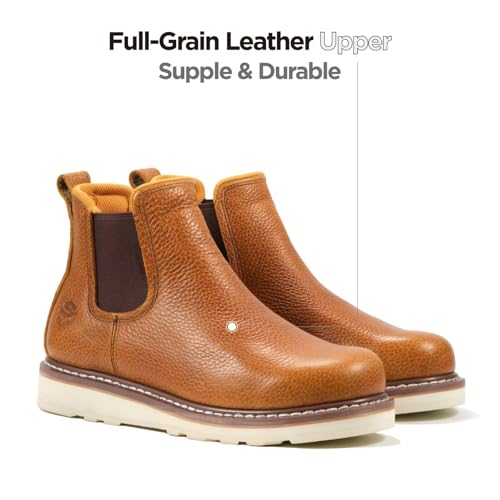 Image of SUREWAY 6 inch Mens Slip On Chlesea Work Boots for Men-Soft Toe,GoodyearWelt,Extremely Comfortable Durable Proved,Superior Oil /Slip Resistant,Thicker Leather,EH Safety Industrial Construction Boots