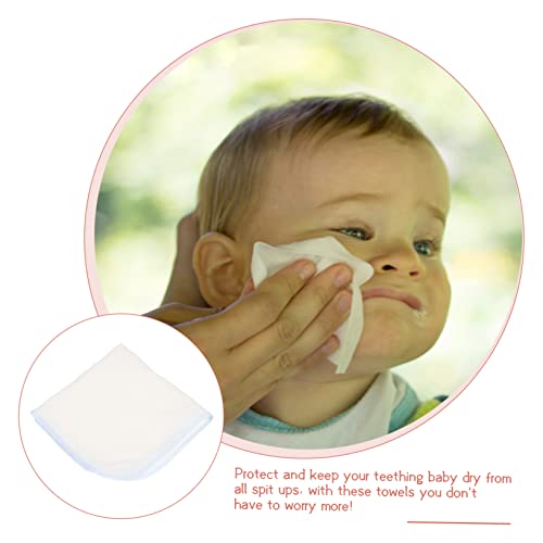 HANABASS 10pcs Baby Cotton Face Towels Double Layer Soft Absorbent Handkerchiefs for Newborns and Infants for Sensitive Skin for Bath and Nursing4