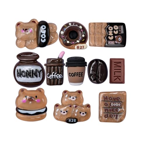 Decwenme 11Pcs Dessert Resin Clog Shoe Charms for Teen Girls Women