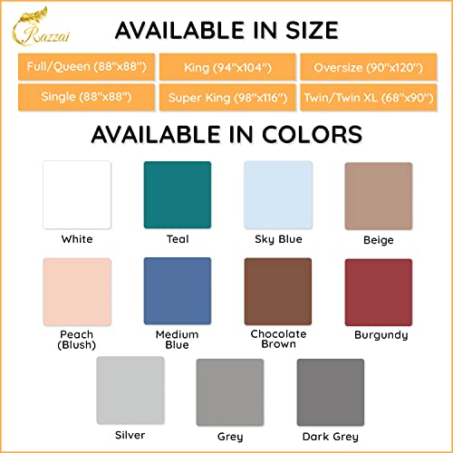 Image of Razzai Restful Sleep Microfiber Summer Season Ac Comforter 220 GSM (90 inch x 90 inch Inches /228cm x 228cm) - Queen Size Comforter|Beige|