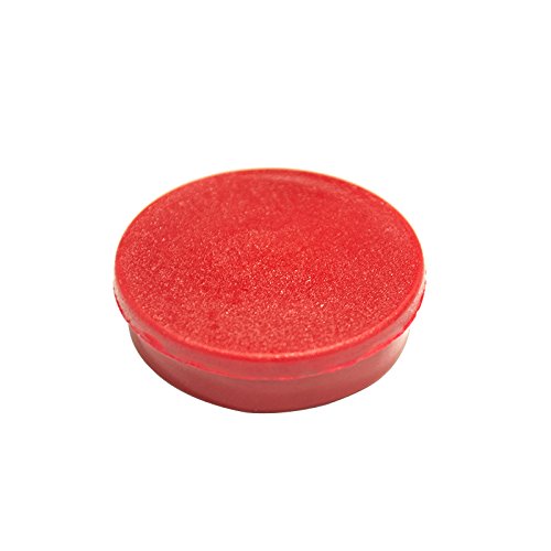 Bi-Office 35 mm Round Magnet - Red [Pack of 10]