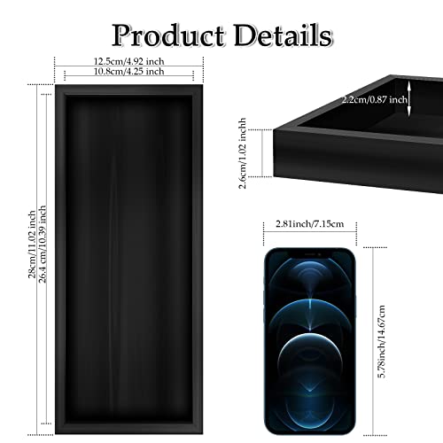 Bathroom Vanity Tray Wood Tray - For Counter Wood Small Bathroom Decorative Tray, Dresser Top Perfume Tray For Home Decoration 11” L X 4.9” W X 1” H #TOP1