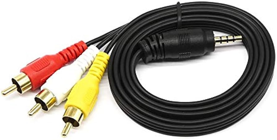 Amazon.co.jp: 4極ミニプラグRCAステレオオーディオビデオ変換ケーブル