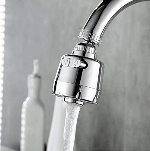 Image of Naidev Kitchen Faucet Head, Splash-Proof Head, pressurized Bubbler, Shower Head, Sprinkler, Two-Speed Rotation Bathroom Kitchen Sink Spray Tap Attachment (Short)