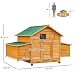 Pawhut Gallinero Grande de Madera Abeto con Bandeja para Excrementos Capacidad 4-6...