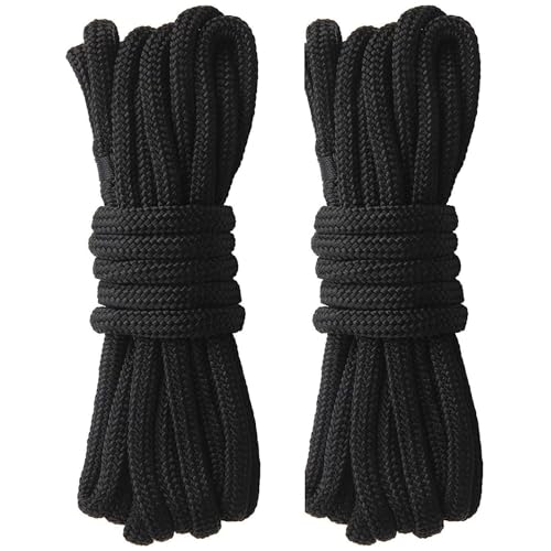 Corde tressée de bateau 5/8" x 25FT | Lot de 2 amarres nylon avec œillet