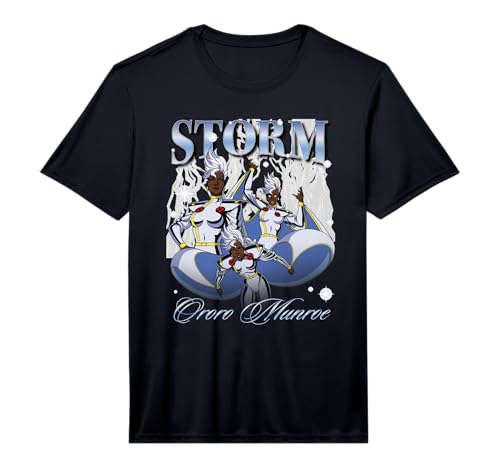Mens Marvel X-Men '97 Storm Ororo Munroe Retro Lightning Performance T-Shirt