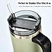ALINK 10.5 in Long Rainbow Colored Reusable Tritan Plastic Replacement Straws for 16 OZ 20 OZ 30 OZ Stanley, YETI, Starbucks Tumblers, Set of 10 with Cleaning Brush