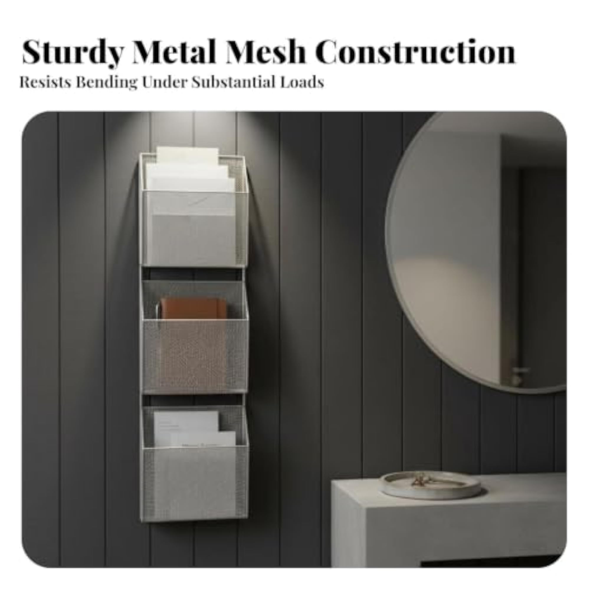 Wall-Mounted Wire Basket, Multi-Purpose Hanging Storage