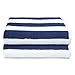 Amazon Basics 100% Cotton Terry Absorbent Cabana Stripe Pool & Beach Towels, Soft, Large, and Thick, 2-Pack, Navy Blue, 30 in x 60 in