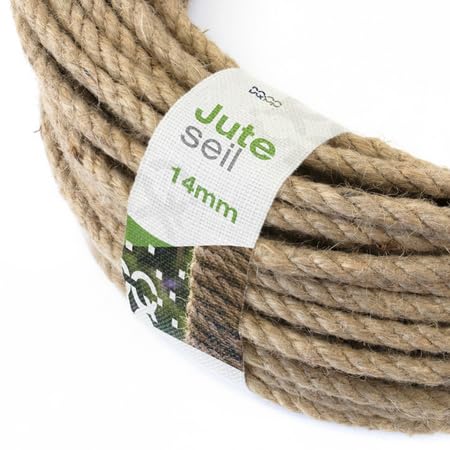 Rope made of natural jute shaft wire and washers connection. โ image 1