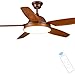 142CM Ventilador De Techo con Iluminación, Ventilador de Techo 75 W, 5 Aspas LED Ventilador de Luz, Velocidad del Viento Ajustable, Control Remoto Ajustable, 36W LED Luz De Techo