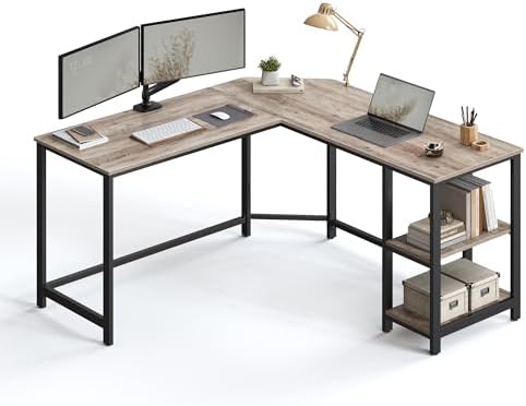 VASAGLE L-Shaped Computer Desk, 138 x 138 x 76 cm, Corner Desk