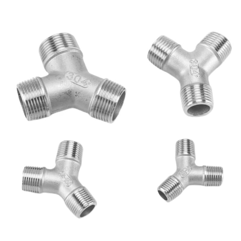 Conector Y de acero inoxidable 304 de 1/4 machon divisor de 3 vias bsp dn8 3