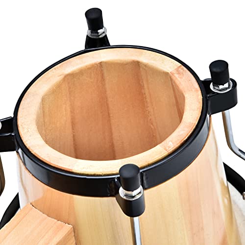 LeSage Bongos Drum for Kids Adults Beginner Bongos Starter 4 in and 5 in Natural - Thumbnail 5