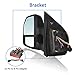 JZSUPER Tow Mirrors for Ford F150 2015 2016 2017 2018 2019 2020 Right Passenger Side Towing Mirrors with Power Heated Puddle Lights Turn Signal Auxiliary Lights Temperature Sensor