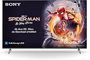 Sony KE-55XH90/P Bravia 139 cm (55 Zoll) Fernseher (Android TV, Full Array LED, 4K, High Dynamic Range (HDR), Smart TV, Sprachsteuerung, 2021 Modell) Schwarz