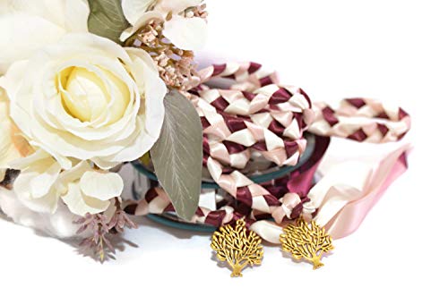Divinity Braid Burgundy Blush Champagne Tree Of Life Wedding Handfasting Cord #Wedding #Weddingceremony #Celtic #Handfasting #Handfastingcord #Celticwedding #Treeoflife #TOP3