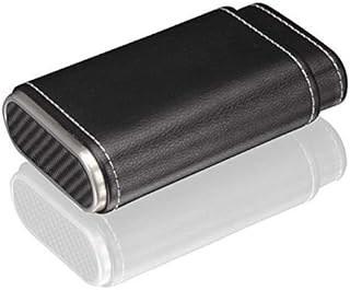 humidor Cigar Box Reserve Cigar Travel Humidor Lighter Cutter Cigar Gift Set Travel Portable Leather Box Cigarette Case Cigar Tube Can Accommodate 3 Cigars Leather Compact Cigar Case