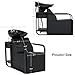 BarberPub Shampoo Bowl and Chair Set for Salon, Shampoo Backwash Station Chair for Hair Stylist, Ceramic Hair Wash Bowl Sink Unit Station for Salon Beauty Spa Equipment 9024