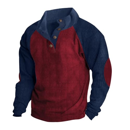 Suéter para Hombre,Sudaderas para Hombre,Sweat Shirts Mens Adult,John Dutton Vintage Sweatshirt Woot of The Day Mens Elbow Patch Cardigan Sweater,Blue Corduroy Sweater White Sweatshirt