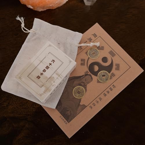 Jeu de 64 Trigrammes I Ching Papier Accessoire Décoratif Divination