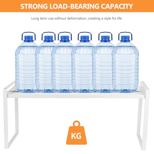 Erweiterbares Schrankregal - Stapelbarer Küchenregal Organizer für Küchenschrank und Arbeitsplatten, Mikrowellen Regal, Speisekammerregal, Verstellbarer Regal Gewürzregal Lagerregal, Länge 35-65cm