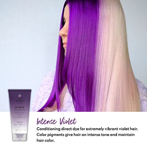 Image of Four Reasons Color Mask INTENSE Violet (27 Colors) - Color Depositing Conditioner - Semi Permanent Purple Hair Dye for Lightened and Colored Hair- 100% Vegan, 6.76 fl oz