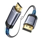 Cabo HDMI para HDMI 8K HDMI de Alta Velocidade Certificado 4K @240Hz, 8K @60Hz 48 Gbps, Revestimento de Alumínio Nylon Trançado Áudio e Vídeo Computador Televisão PS5 3 Metros