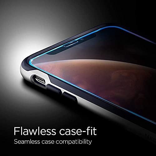 Spigen EZ Fit Full Coverage Tempered Glass Screen Protector for iPhone XS and iPhone X - 2 Pack