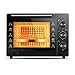 Mini forno da tavolo 32L, controllo preciso della temperatura 100-220, controllo indipendente della temperatura del tubo di riscaldamento in acciaio inossidabile su e giù, 448 * 319 * 334 mm, nero
