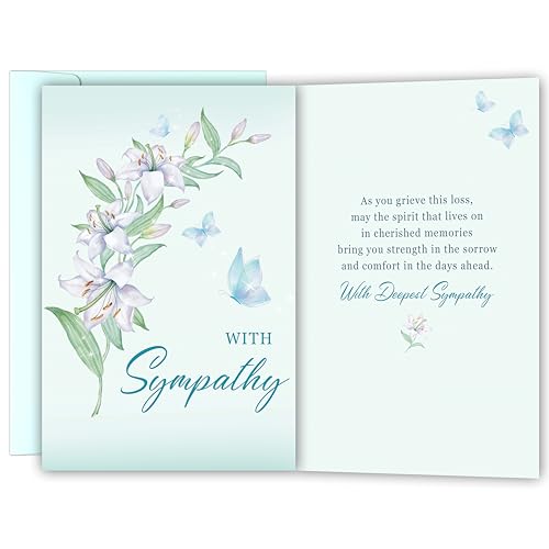 Image of Sympathy Card Gifts for Loss of Loved One, Sympathy Cards with Premium Envelope, Elegant Condolence Card Gift for Family or Friends