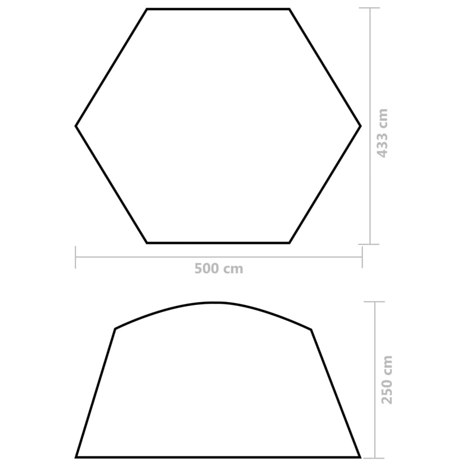 Poolzelt, Pool überdachung, Pool Zelt, Pooldach, Poolpavillion, Zelt Für Pool, Pool Dach, Pool Abdeckungen, Stoff 500x433x250 cm Grün