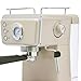 HADEN Barista Brew Espresso Coffee Machine, Stainless Steel Espresso Maker with Milk Frother and Steamer Function and 1.5L Water Tank, Putty & Copper