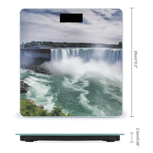 Báscula digital de vidrio templado Niagara Falls con pantalla LCD miniatura 2