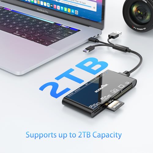 Image of 7 IN 3 USB 3.0 Multi Card Reader Adapter, Memory Card Reader for SD,CF,XD,Micro SD,TF,MS Cards, 5Gbps High-Speed USB C SD Card Reader for iPhone 16 /15 /14 /iPad /MacBook /Samsung, Windows,Mac OS,Linux