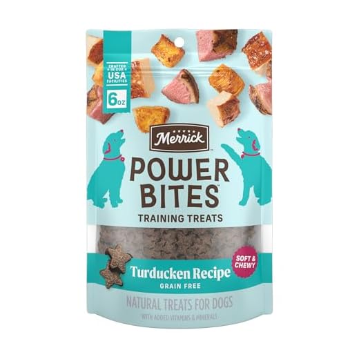 Merrick Power Bites Natural Soft And Chewy Real Meat Dog Treats, Grain Free Snack, Real Turducken Recipe - 6 oz. Bag