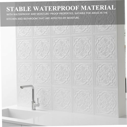 Azulejos de techo florales para tapar grietas con espuma de poliestireno impermeable 6